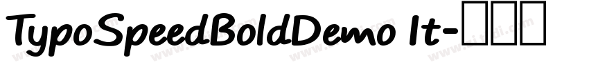 TypoSpeedBoldDemo It字体转换